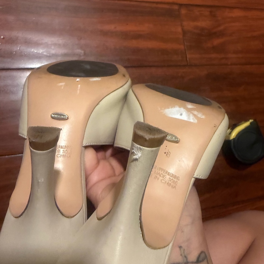 Tony Bianco Cream Square-Toe Mule Heels - Picture 9 of 11